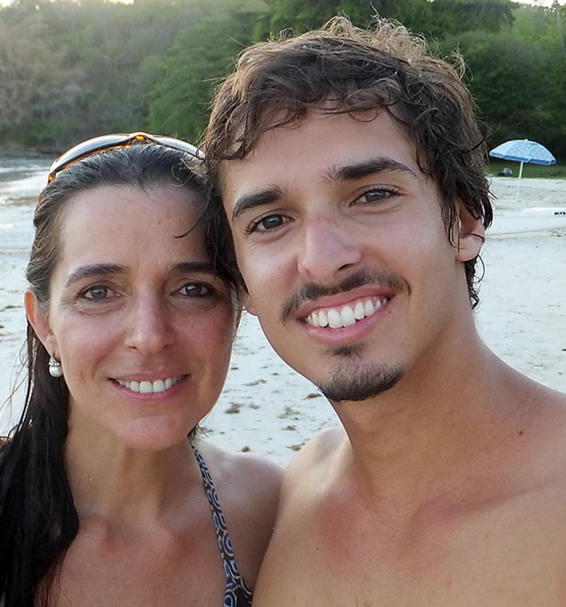 Segler Rodrigo Dantas mit  Mutter Aniete 