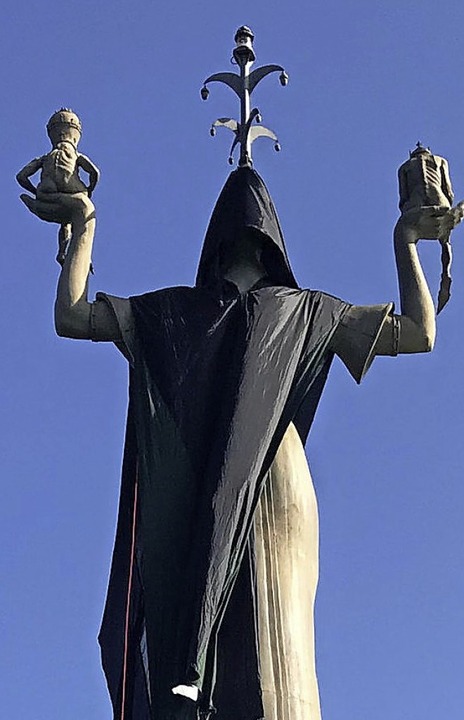 Fr den Verfassungsschutz war es eine ...lung der Imperia-Statue in Konstanz.    | Foto:  DPA