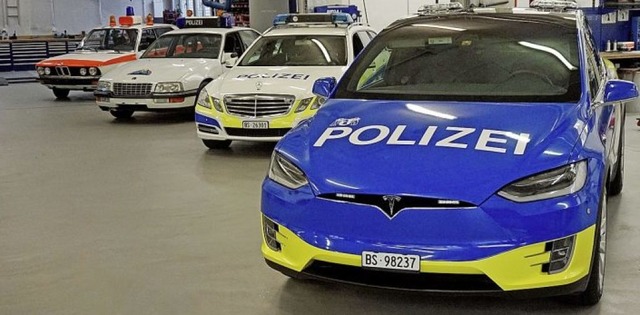 Die Kantonspolizei fhrt jetzt Tesla.  | Foto:  Kantonspolizei Basel-Stadt