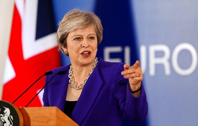 Theresa May beim EU-Gipfel in Brssel im Oktober  | Foto: dpa