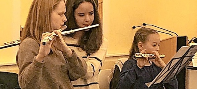 Die jungen Musiker der Trachtenkapelle Hchenschwand gaben ein kleines Konzert.   | Foto: Trachtenkapelle Hchenschwand