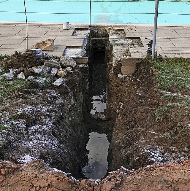 Die Baustelle im Schwimmbad ist eingerichtet.  | Foto: Stadt Schopfheim