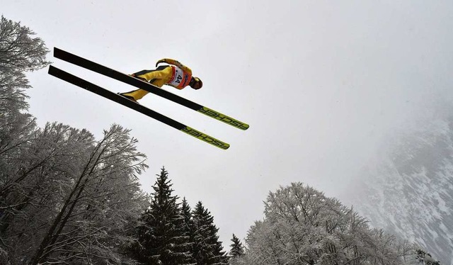 Kasai bei der Skiflug-WM in Oberstdorf im Januar  | Foto: CHRISTOF STACHE