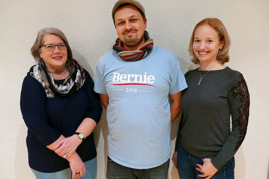 Die ersten Drei der Linken Liste fr d...Gregory Mohlberg und Annemarie Reyers.  | Foto: Fabian Vgtle
