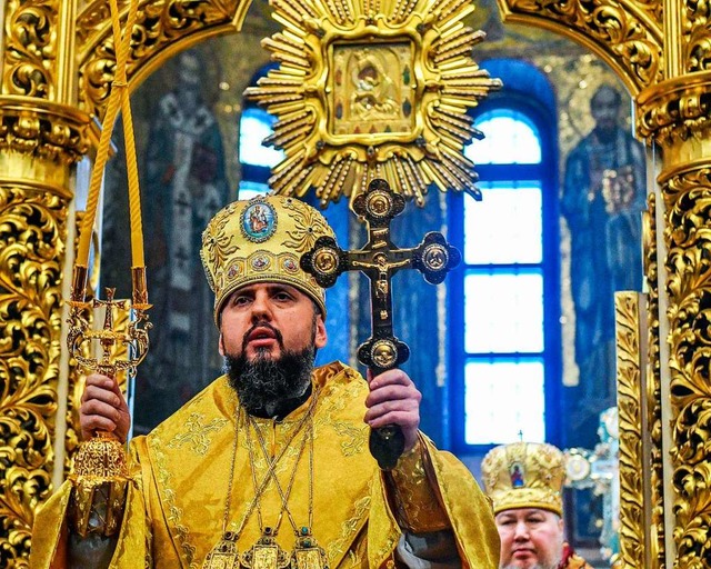 Der neu gewhlte Metropolit Epiphanius der neuen Orthodoxen Kirche der Ukraine   | Foto: AFP