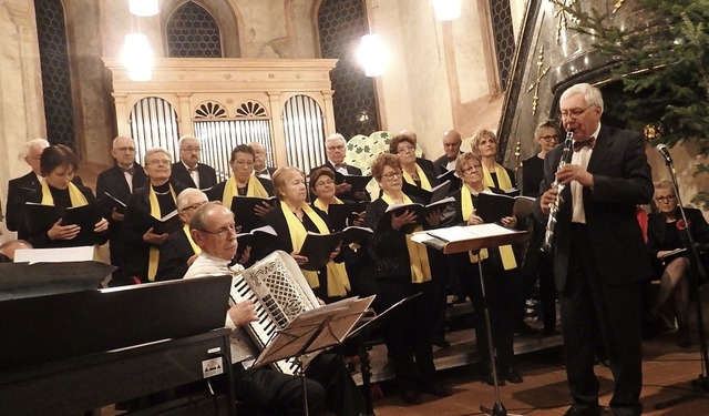 Der Chorale Concordia Issenheim  begei...konzert in der Feldberger Dorfkirche.   | Foto: Flier