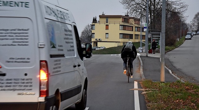 Die IG Velo wnscht im Bereich der B-3...llen die Fahrradfahrer Vorfahrt haben.  | Foto: Heinz Vollmar