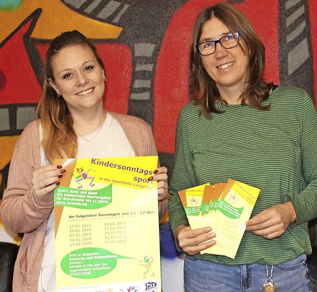 Katja Janker (links) und Silke Dantona... Sonntagssport angeboten werden kann.   | Foto: Monika Weber