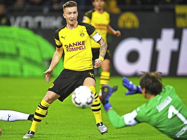 Marco Reus trifft wieder fr Dortmund.   | Foto:  AFP