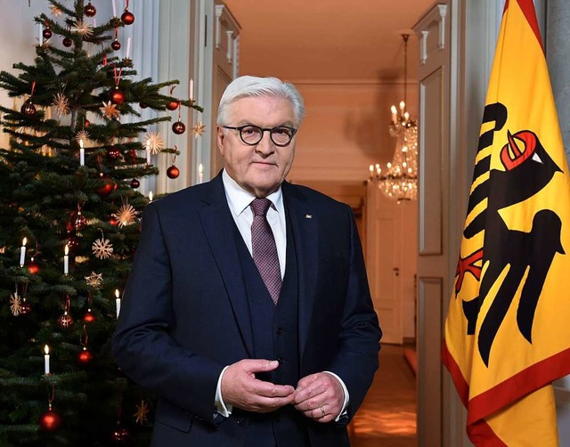 Bundesprsident Frank-Walter Steinmeie...ber im Fernsehen ausgestrahlt werden.   | Foto: afp