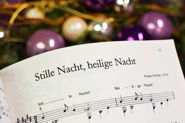 Noten zum Weihnachtslied &#8222;Stille Nacht, heilige Nacht&#8220;.  | Foto: dpa