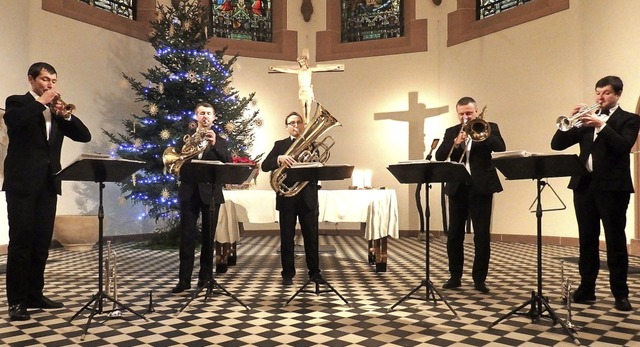 Das Brass Quintet Kiew Academy begeist...swechsel-Konzert in der Pauluskirche.   | Foto: Bianca Flier