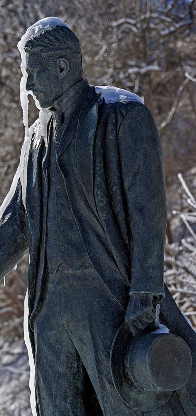 Eine Statue von Nikola Tesla an den Niagara-Wasserfllen   | Foto: dpa