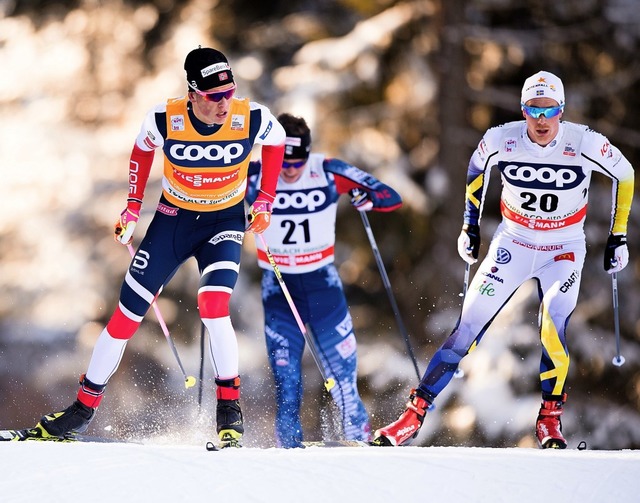 Drei Athleten, die bei der Tour de Ski...n Sprint fr sich entscheiden konnte.   | Foto: dpa