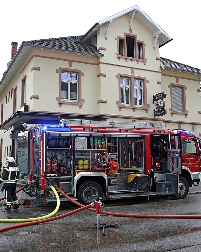 Der Brand im Kanderner Bahnhof war der grte Einsatz im Jahr 2018.   | Foto: Frey