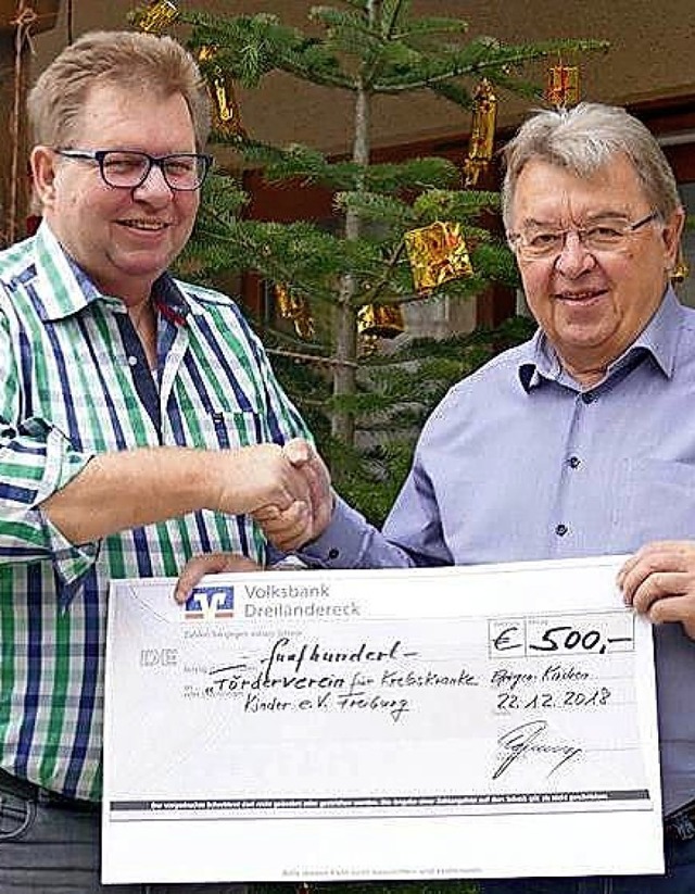 Helmut Vormann Vorsitzender des Gewerb...rverein krebskranker Kinder Freiburg.   | Foto: Gaidell