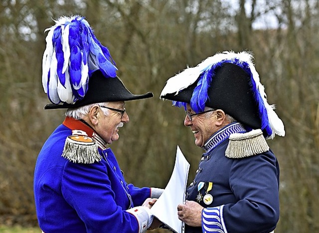 Der Kommandant der Hfinger Brgerwehr... mit der Ehrenmedaille ausgezeichnet.   | Foto: Sigwarth