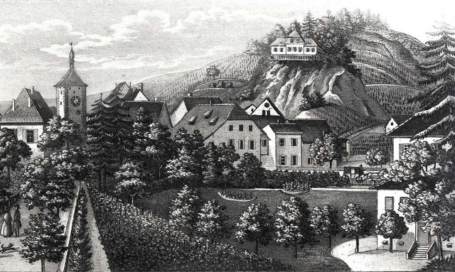 Die Gegend vor dem Schwabentor mit Spa... Blick  vom einstigen Oberrieder Turm)  | Foto: Augustinermuseum/Graphische Sammlung