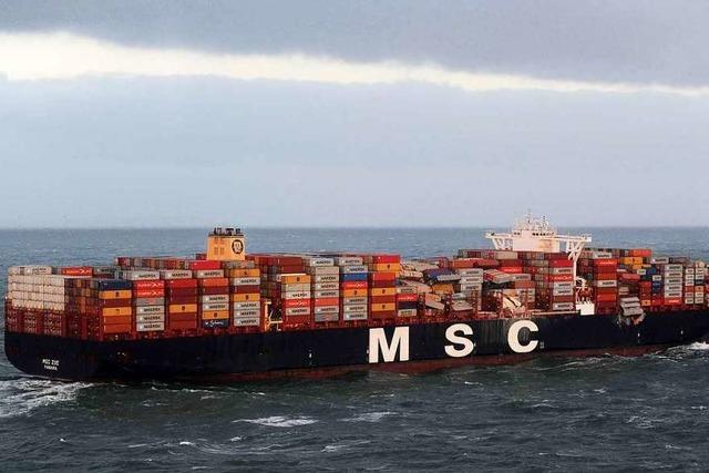 270 Container in der Nordsee verloren - Warnmeldung fr Borkum