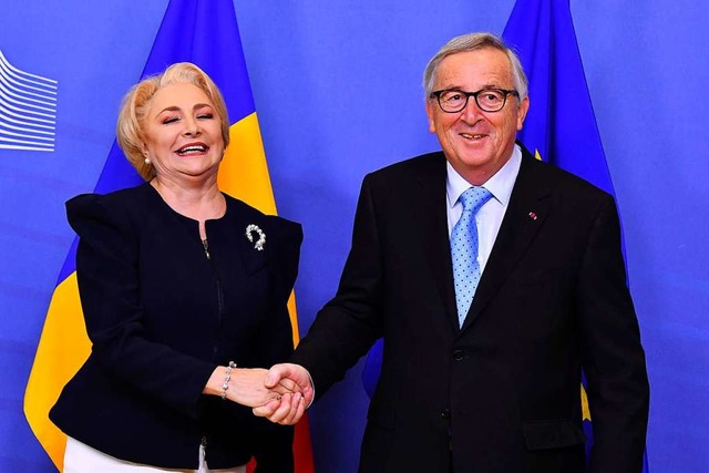 Jean-Claude Juncker, Prsident der EU-...cila, Ministerprsidentin von Rumnien  | Foto: dpa