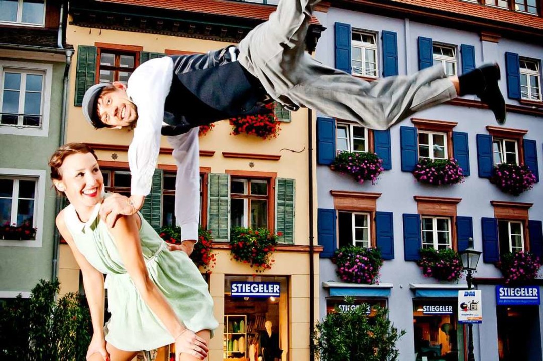 Sabine und Paul, zwei Swing-Tanzlehrer... Big-Band Hymne auf Freiburg bestimmt.  | Foto: Martin Schreck