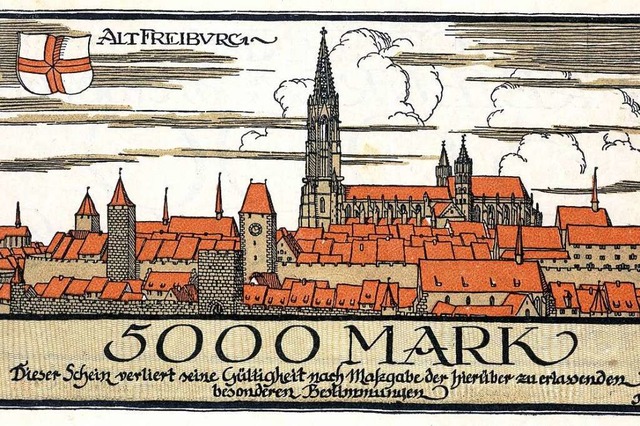 Das mittelalterliche Freiburg von Sde...r wurde am 7. Februar 1921 ausgegeben.  | Foto: Stdtische Museen Freiburg, Augustinermuseum, Graphische Sammlung