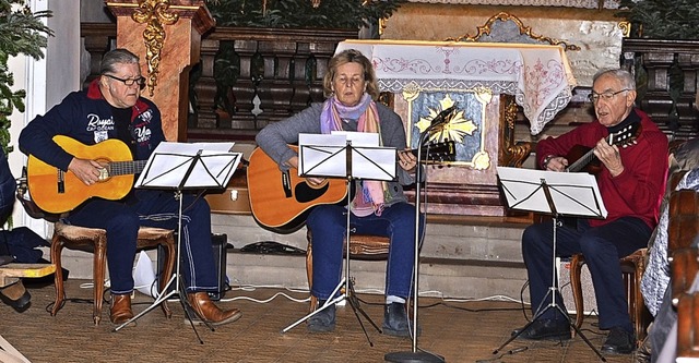 John Amann (von links), Magdalena Gant...Friderich sorgten fr die Begleitung.   | Foto: Roland Vitt