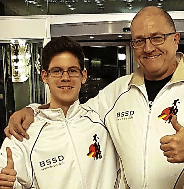 <BZ-FotoAnlauf>Karate Dojo Tunsel:</BZ...links) und Karl-Hans Knig aus Tunsel   | Foto: Verein