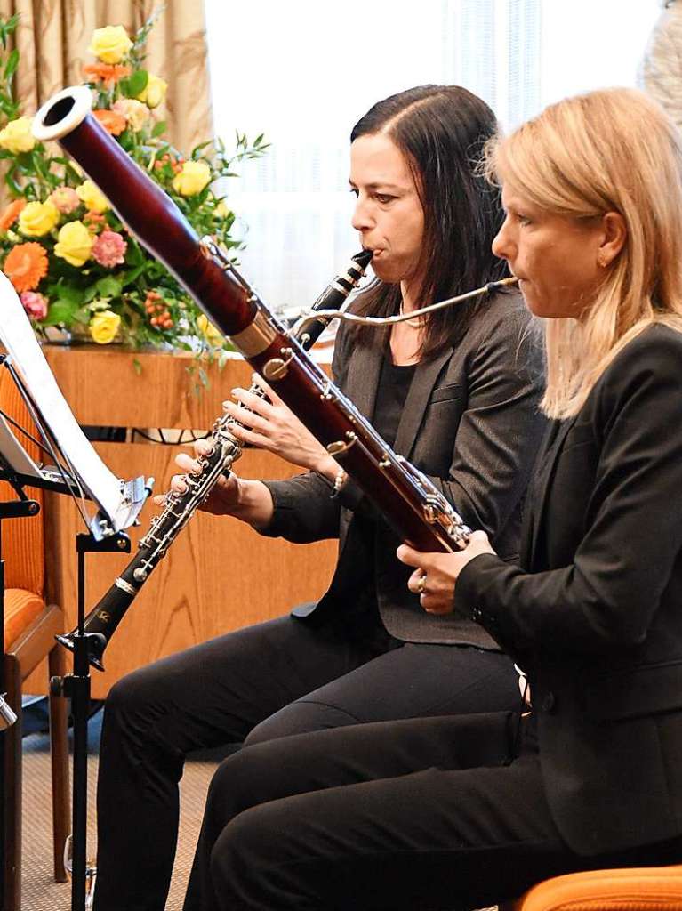 Fr Musik sorgte das Holzblserquintett der Feuerwehr- und Winzerkapelle Ehrenstetten unter der Leitung von Bernhard Ngele.