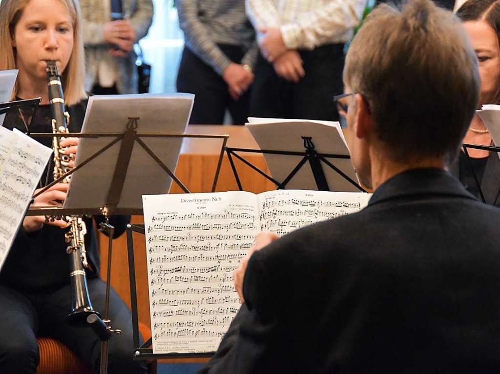 Fr Musik sorgte das Holzblserquintett der Feuerwehr- und Winzerkapelle Ehrenstetten unter der Leitung von Bernhard Ngele.