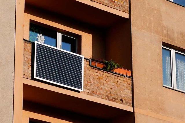 In Sdbaden kommen die ersten Solarmodule fr den Balkon zum Einsatz