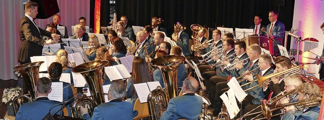 Der Musikverein Degerfelden unter Gord...ujahrsempfang beider Rheinfelden auf.   | Foto: Ingrid Bhm-Jacob