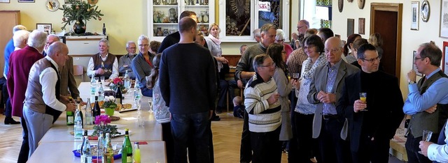 Beim Riedlinger Neujahrsempfang war B...(rechts) gefragter Gesprchspartner.    | Foto: Philipp