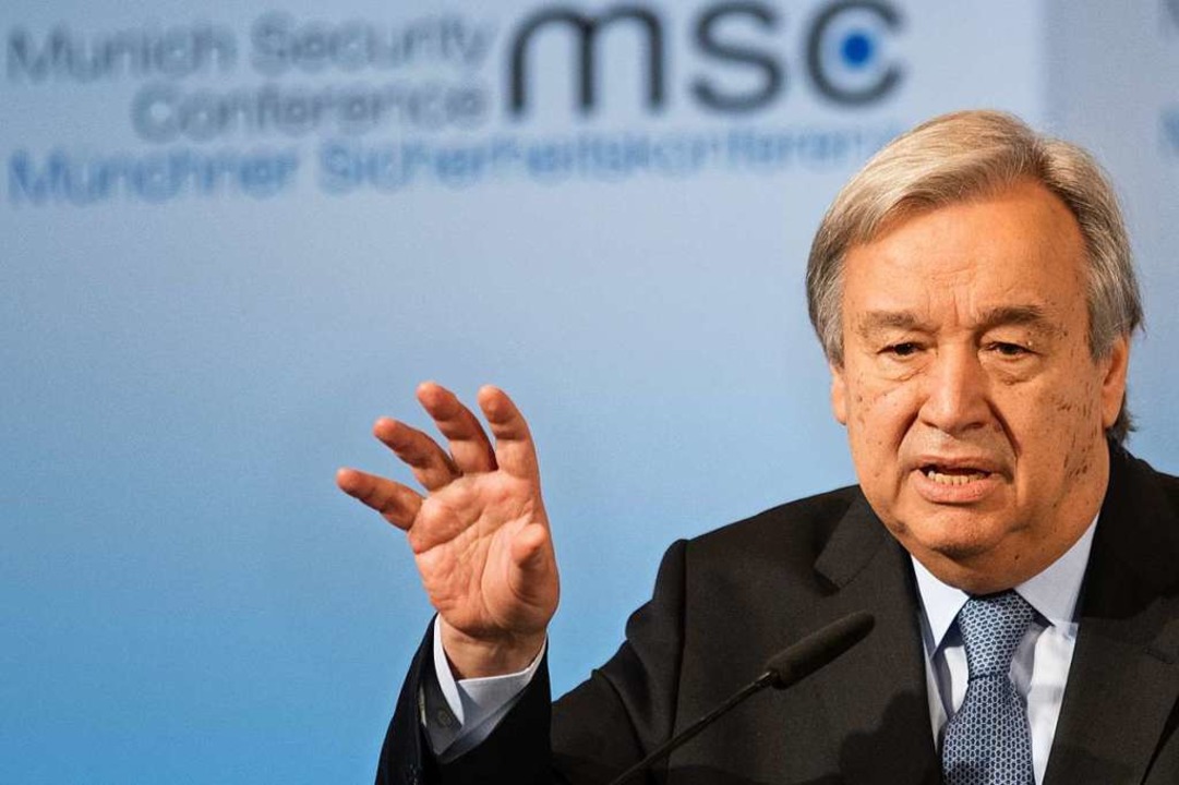 Antnio Guterres ist seit dem 1. Janua...eneralsekretr der Vereinten Nationen.  | Foto: dpa