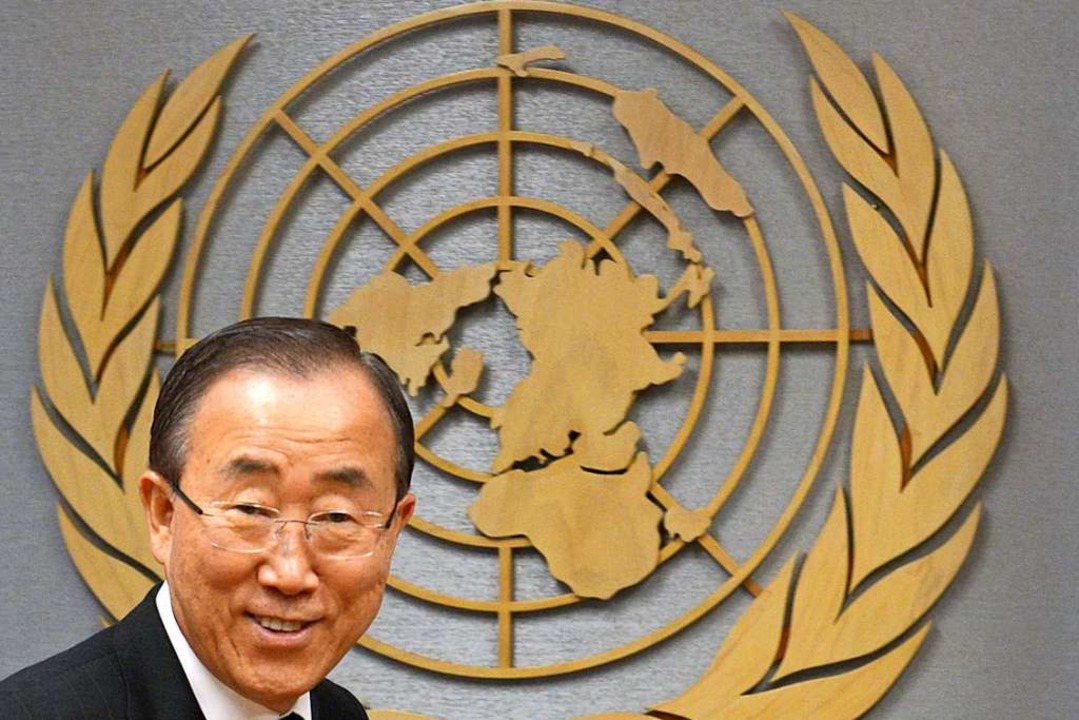 Guterres löste Ban Ki Moon ab, der zum... Amt als UN-Generalsekretär ausschied.  | Foto: dpa