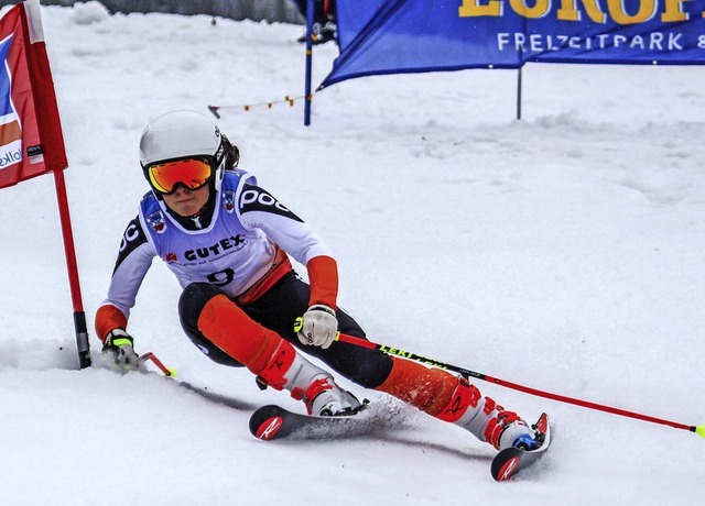 Im Slalom fuhr die Mnstertlerin Ronja Wiesler zweimal Laufbestzeit.   | Foto: martin siegmund