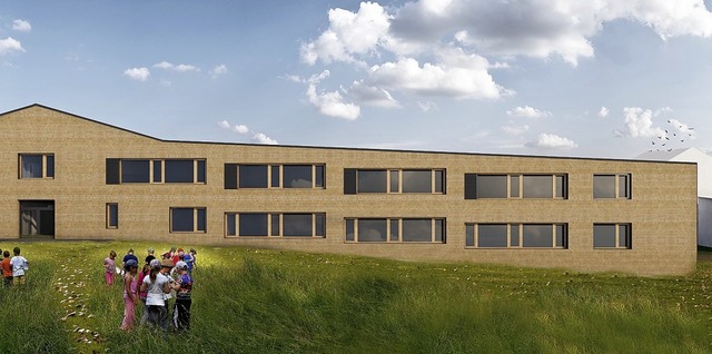 So soll der Anbau an das Schulhaus in Rickenbach einmal aussehen.  | Foto: Architekturbro Spieker, Sautter, Lauer
