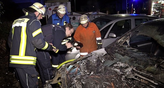 Auch bei zwei Autobrnden war die Abteilung Schmieheim im Einsatz.    | Foto: Knstle