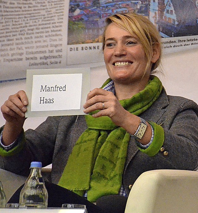 Tanja Steinebrunner hatte Manfred Haas gezogen.   | Foto: S. Barthmes