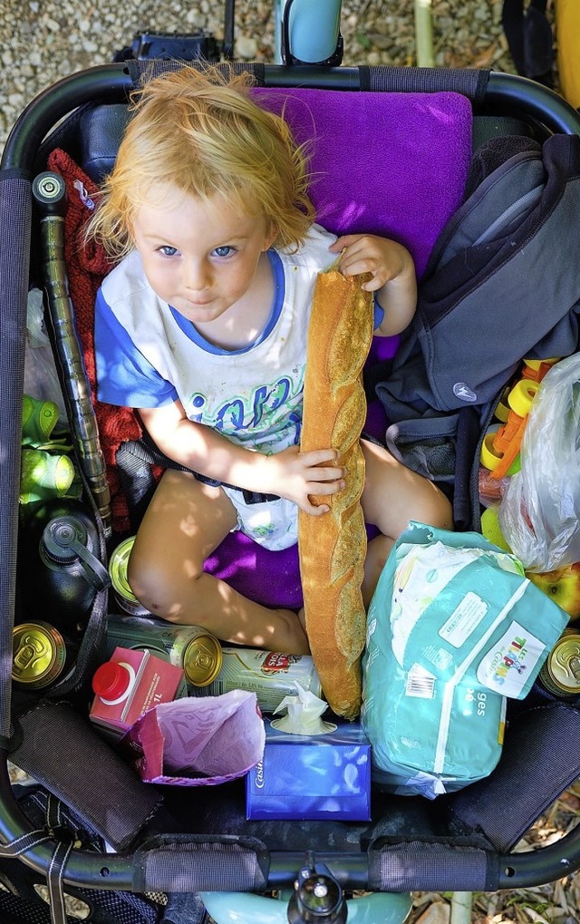 Reisen mit dem Lastenrad: Kinderzimmer und Speisekammer sind immer mit dabei.   | Foto: Andr Schumacher (3)