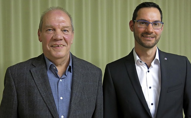 Horst Rausch und sein Nachfolger Jens Krieg in der Geschftsfhrung  | Foto: Georg Vo