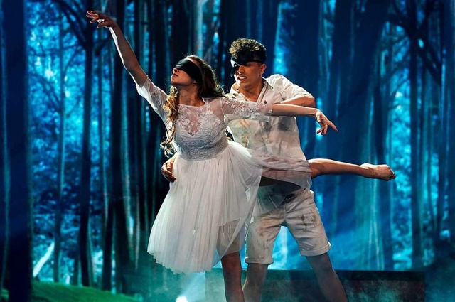 Im Finale tanzte Kristina Andreev mit Augenbinde.  | Foto: ProSieben