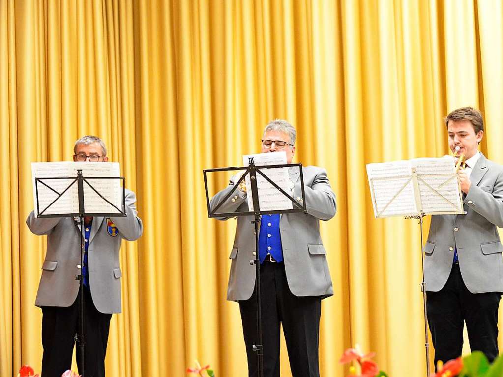 Der Musikverein spielte unter anderem Stcke von Georg Friedrich Hndel, Johann Groh undTylman Susato.