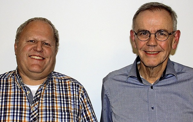 Uwe Straky (rechts) lst Otmar Joseph als Vorsitzenden der IG Elz ab.  | Foto: Christiane Franz