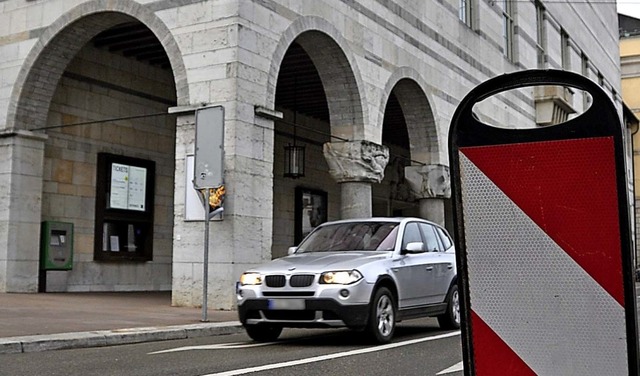 Vergangene Woche war der St. Alban-Gra...tsteinplatz fr Autos noch befahrbar.   | Foto: Daniel Gramespacher