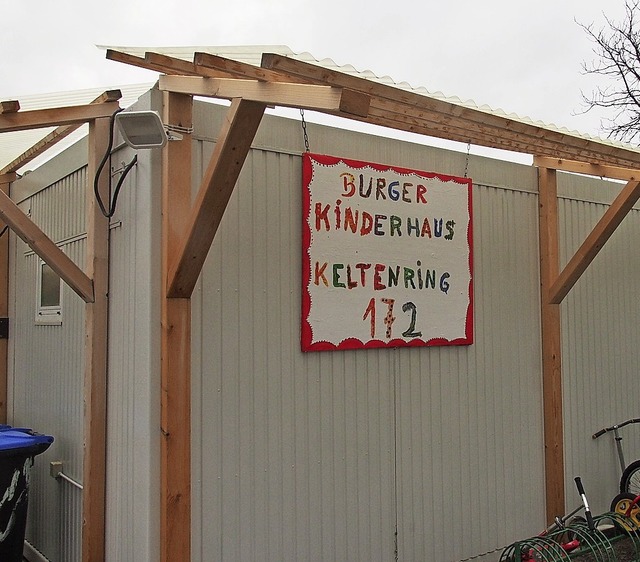 Noch befindet sich das Kinderhaus Burg in einem Container.  | Foto: Markus Donner