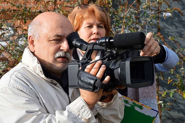 Fritz Rumpf und Kerstin Mehle drehen seit 2011 Dokumentarfilme in der Region.  | Foto: Horatio Gollin