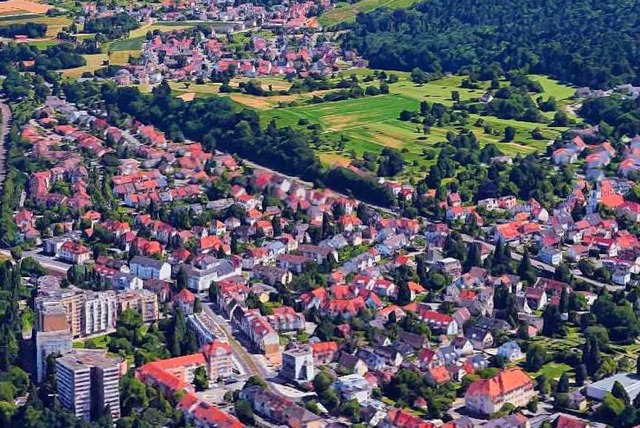 Das Luftbild zeigt das geplante Baugeb...linie Alt-Zhringen und oben Wildtal.   | Foto: Google-Luftbild/GeoDasis-DE/BKG