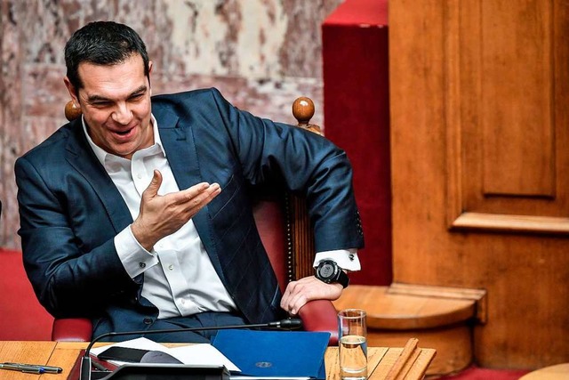 Tsipras bersteht das Misstrauensvotum.  | Foto: AFP