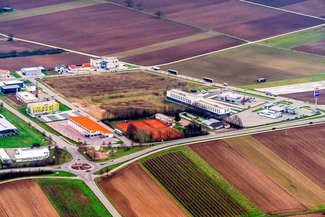 Das Gewerbegebiet Leimenfeld II in Rin...l Nummer fnf und sechs gebaut werden.  | Foto: Martin Bildstein copyright